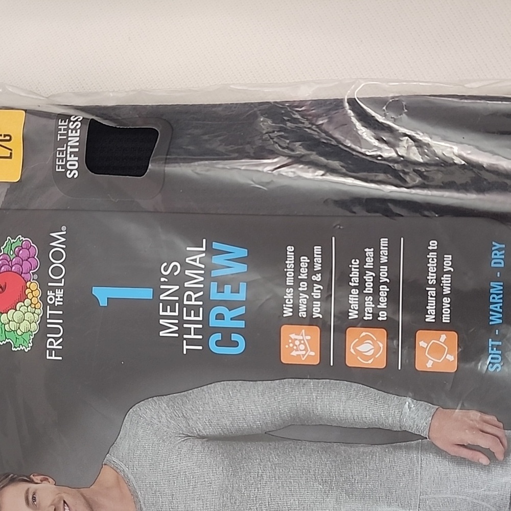 Fruit Of The Loom Men's Thermal Crew & Men's Thermal Pant Size: L - Picture 4 of 16